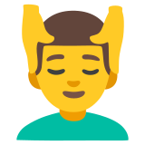 Mężczyzna podczas masażu - Noto Color Emoji