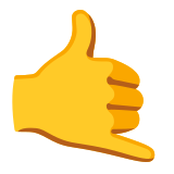 Dłoń w geście „Zadzwoń do mnie” - Noto Color Emoji