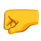 Pięść skierowana w lewo - Noto Color Emoji