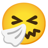 Kichająca twarz - Noto Color Emoji