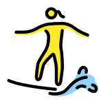 Surfująca kobieta - OpenMoji