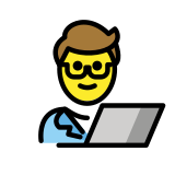Mężczyzna technolog - OpenMoji