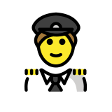 Mężczyzna pilot - OpenMoji