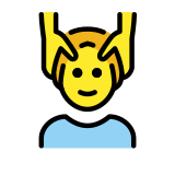 Mężczyzna podczas masażu - OpenMoji