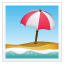 Plaża i parasol przeciwsłoneczny U+1F3D6 Plaża i parasol przeciwsłoneczny U+1F3D6
