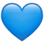 Niebieskie serce emotikona U+1F499