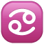 Rak znak zodiaku emotikona U+264B Rak znak zodiaku emotikona U+264B