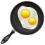 Scrambled eggs emoji U+1F373