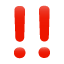 Podwójny wykrzyknik Symbol U+203C Podwójny wykrzyknik Symbol U+203C
