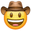 Kowboj emotikona U+1F920 Kowboj emotikona U+1F920