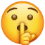 Psst emotikona U+1F92B Psst emotikona U+1F92B