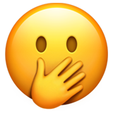 Otwarte oczy i ręka na ustach U+1FAE2 Otwarte oczy i ręka na ustach U+1FAE2