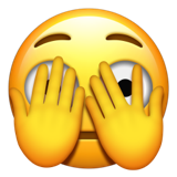 Emoji z podglądającym okiem U+1FAE3 Emoji z podglądającym okiem U+1FAE3