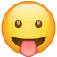 Beczelna emotikona z językiem U+1F61B Beczelna emotikona z językiem U+1F61B