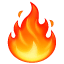 Ogień płomień emotikona U+1F525