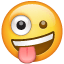 Szalona buzia emoji U+1F92A Szalona buzia emoji U+1F92A