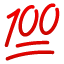 100 emotikona U+1F4AF 100 emotikona U+1F4AF