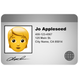 Emoji dowodu tożsamości U+1FAAA Emoji dowodu tożsamości U+1FAAA