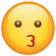 Całująca emotikona U+1F617 Całująca emotikona U+1F617