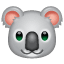 Koala buźka U+1F428 Koala buźka U+1F428