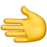 Ręka w lewo emotikon U+1FAF2 Ręka w lewo emotikon U+1FAF2