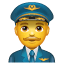 Pilot Smiley U+1F468 U+2708 Pilot Smiley U+1F468 U+2708