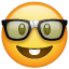 Nerd emoji U+1F913 Nerd emoji U+1F913