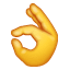 OK Hand Sign WhatsApp Emoji U+1F44C