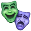 Maski emotikona U+1F3AD Maski emotikona U+1F3AD