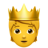 Osoba z koroną emotikon U+1FAC5 Osoba z koroną emotikon U+1FAC5