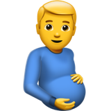 Mężczyzna w ciąży U+1FAC3 Mężczyzna w ciąży U+1FAC3