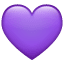 Liliowe serce U+1F49C Liliowe serce U+1F49C