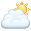Chmura i słońce Emoji U+26C5 Chmura i słońce Emoji U+26C5