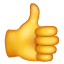 Kciuk w górę Like emotikona U+1F44D Kciuk w górę Like emotikona U+1F44D