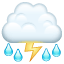 Burza Emoji U+26C8 Burza Emoji U+26C8