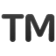 Symbol TM U+2122 Symbol TM U+2122